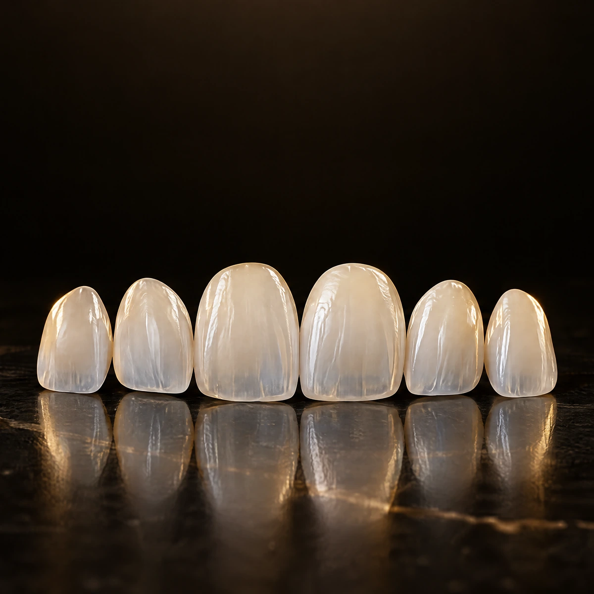 Illustration of porcelain veneers